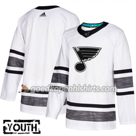St. Louis Blues Blank 2019 All-Star Adidas Wit Authentic Shirt - Kinderen